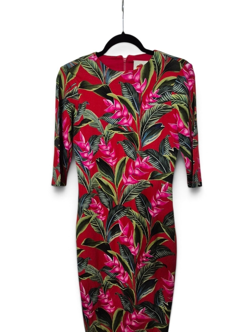 Farm Rio NWT Red Dream Garden Jersey Midi Dress Small - Picture 3 of 7